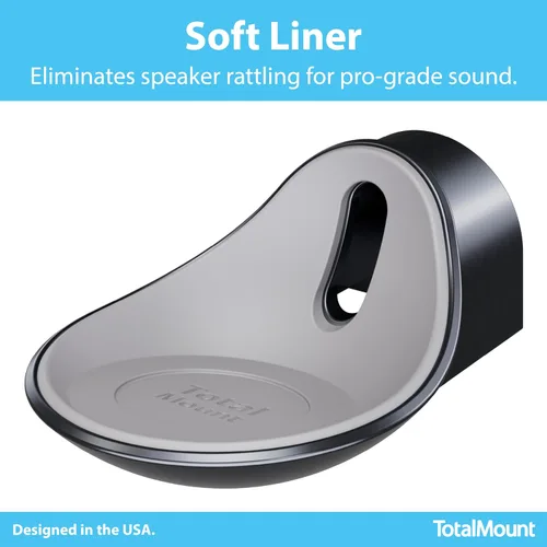 Vista 3 de TotalMount Soporte de pared premium para Echo Dot MAX, HomePod Mini y más (fácil instalación, forro suave y ajuste seguro)