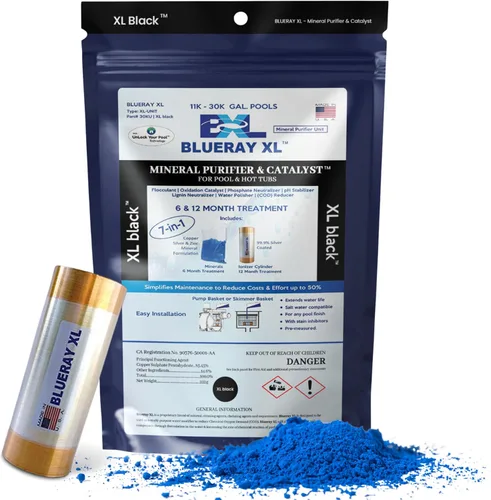 Vista 12 de Purificador mineral XL Purple & Catalyst™ - Clarificador de agua para jacuzzis y piscinas con paquete mineral y ionizador de cobre - Unidad