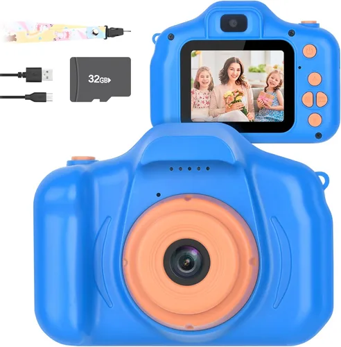 Vista 10 de Mafiti Cámara para Niños, Cámara Digital Mini Selfie de 26MP HD para Niños, Cámara para Niños Pequeños de Vídeo 1080P, Juguete al Aire Libre