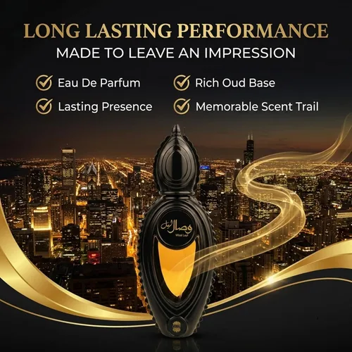 Vista 4 de Ajmal Wisal Layl Eau de Parfum para Hombre, 1.7 oz – Aroma oriental picante