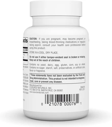 Vista 4 de Source Naturals Ginkgo-24, 40 mg - 120 Tabletas Vegan Ginkgo Biloba Extract, Contains 24% Flavone Glycosides 6% Terpene Lactones to Support Mental