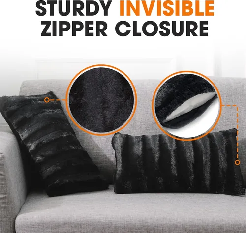 Vista 7 de Cheer Collection Almohadas Decorativas de Piel Sintética - Almohadas Decorativas para Sofá, Almohadas Decorativas para Cama, Almohadas de Acento