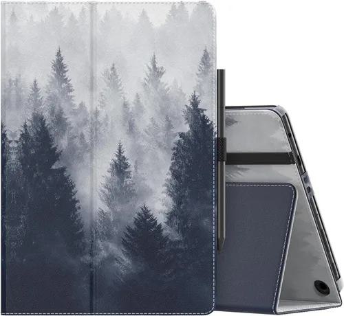 Vista 33 de MoKo - Funda para tablet Kindle Fire HD 10 y 10 Plus (11.ª generación, versión 2021), diseño delgado y plegable con función de encendido y apagado