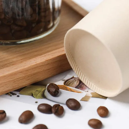 Vista 3 de Tazas de papel de café desechables, bebida caliente marrón de fibra vegetal 160 unidades 8 oz