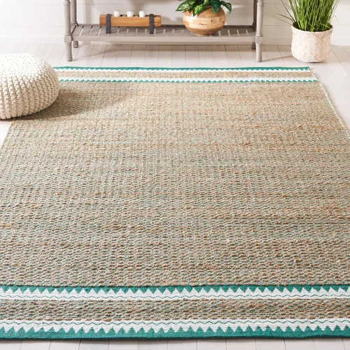 Vista 22 de SAFAVIEH Colección de fibra natural - Alfombra decorativa de 2 x 3 pies, color natural y negro, hecha a mano de yute rústico costero, ideal