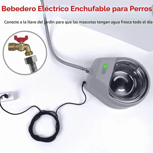 Vista 2 de Fuente de agua para perros, dispensador de agua de llenado automático para perros, fuente USB, fuente de reposición automática para perros