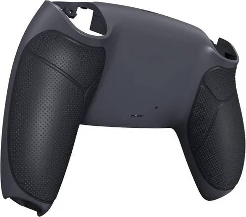 Vista 4 de eXtremeRate Classic Gray & Dark Gray Performance Rubberized Grip Custom Back Plate Bottom Shell Compatible with ps5 Controller, Replacement Back
