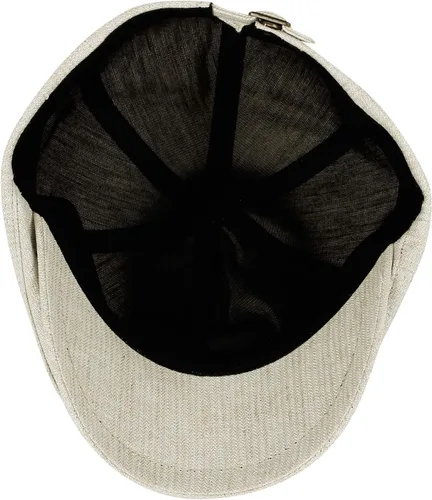 Vista 5 de WITHMOONS Gorra plana ajustable SL31272 con diseño de rayas diagonales