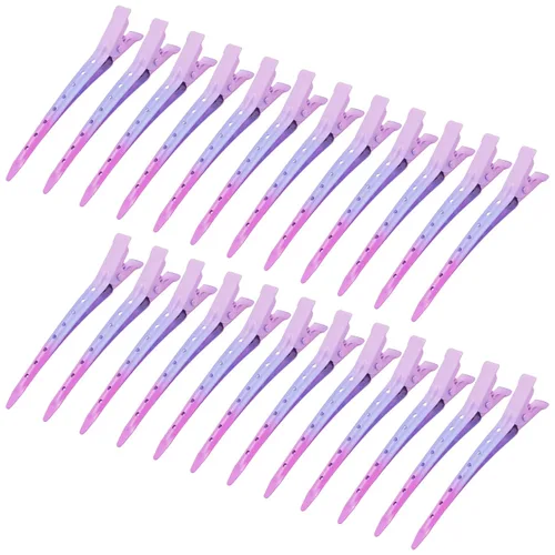 Vista 18 de 24 Paquetes de Pinzas Pico de Pato, Bantoye 2.75 Pulgadas Pinzas de Cocodrilo Rizadoras de Metal Antioxidante con Agujeros para Peinado del Cabello