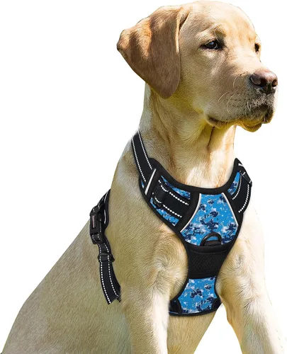 Vista 76 de BARKBAY - Arnés para perro sin tirones con clip frontal, material resistente y reflectante, asa de fácil control para pasear perros grandes