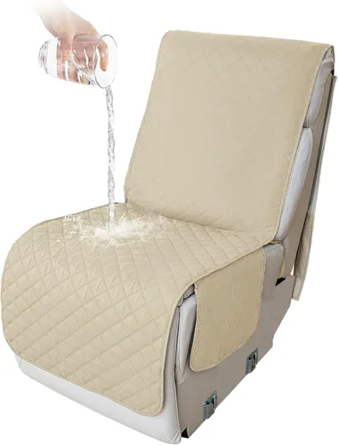 Vista 26 de HDCAXKJ Fundas de sofá seccional reclinable 100% impermeable, forma de L, funda de sofá reclinable lavable acolchada suave para mascotas, perro