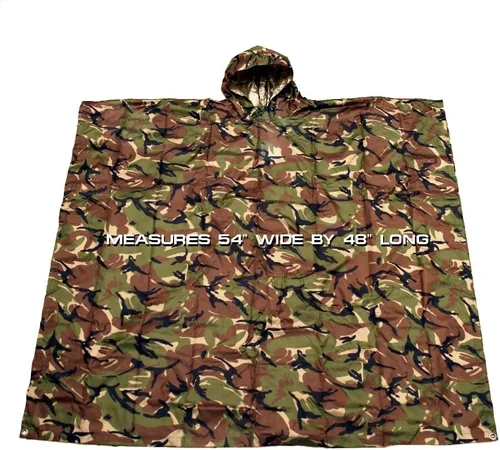 Vista 35 de Arcturus - Poncho ligero de nailon Ripstop con capucha ajustable