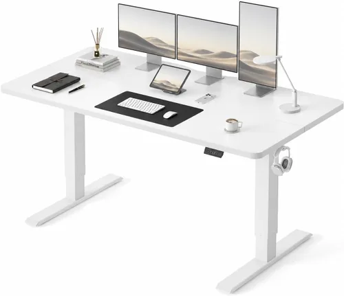 Vista 11 de CubiCubi Escritorio eléctrico grande de pie de 48 x 30 pulgadas, escritorio Negro
