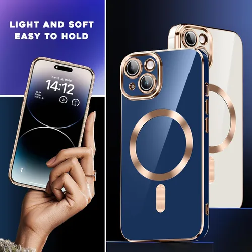 Vista 6 de Funda para iPhone 13 Mini, [compatible con magnético], [10 azul]