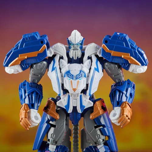 Vista 13 de Transformers Legacy United Voyager Class Prime Universe Thundertron, figura de acción de conversión de 7 pulgadas, 8+