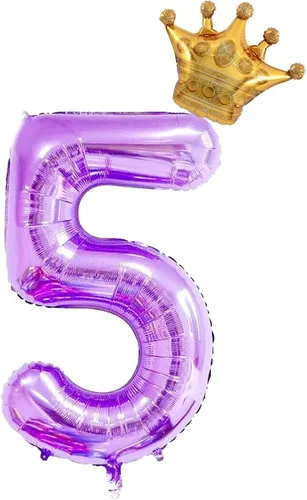 Vista 8 de Juego de globos de corona número 1 de 40 pulgadas, globos decorativos de primer cumpleaños y aniversario de boda, decoraciones de primer cumpleaños.