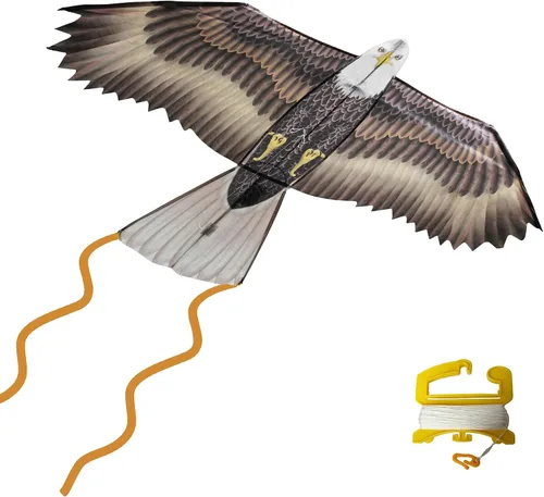 Vista 2 de Wind n Sun - Cometa de nailon con forma de águila rapa, 70 pulgadas