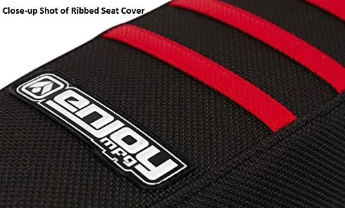 Vista 3 de Enjoy Mfg Funda de asiento compatible con Honda 2004-2009 CRF 250 CRF250 - All Black/Black Ribs #53