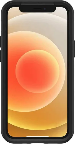 Vista 2 de OtterBox Symmetry Clear Series - Funda para iPhone 12 Mini, embalaje no minorista, Enigma (negro/Enigma Graphic)