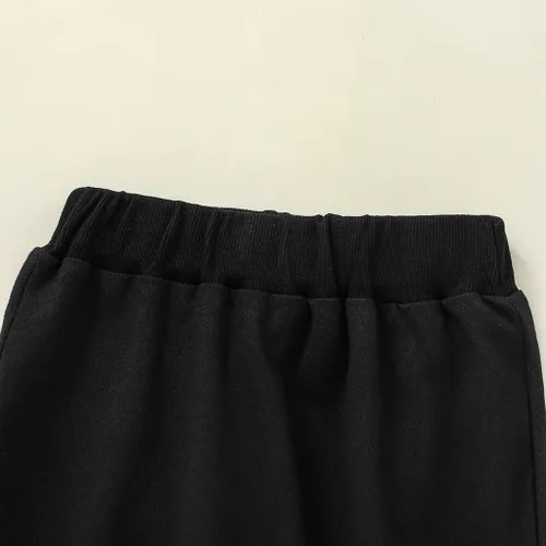 Vista 5 de Conjunto de sudadera con capucha de manga larga para bebé niño y niño pequeño + pantalones deportivos para otoño e invierno
