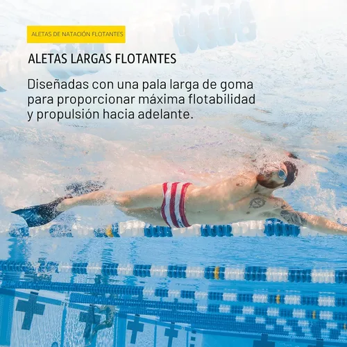 Vista 3 de FINIS Long Floating Swim Fins - Adult Training Fins - Improves Kick Technique & Body Position