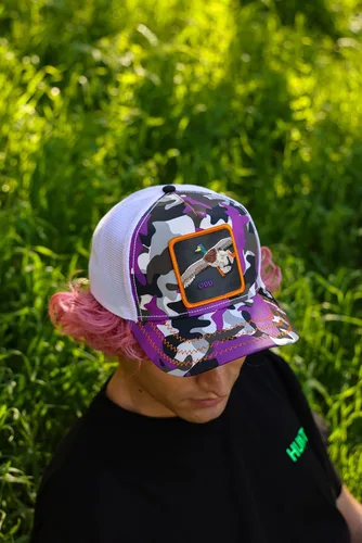 Vista 7 de Goorin Bros. Gorra Trucker Hombre - Gorra de béisbol SnapBack de malla - The Farm, Morado (Lil Strange Duck)