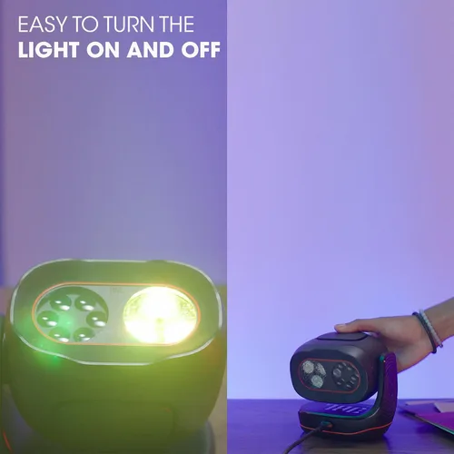Vista 8 de JBL Partylight Beam - Luz de fiesta con proyección Bluetooth, lleva tu fiesta al siguiente nivel con un espectáculo de luces coreografiado que llena