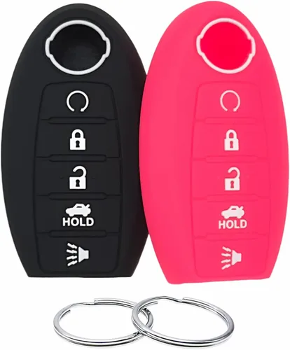 Vista 6 de REPROTECTING Funda de llave de goma de silicona Compatible con Nissan Altima SR Armada SL Maxima Murano Pathfinder Rogue Titan Versa Sentra