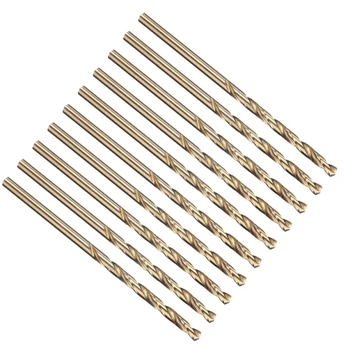 Vista 107 de PATIKIL Broca Jobber de 0.039 in, vástago recto M35 cobalto 5% acero de alta velocidad 135° acabado dorado para metal duro de acero inoxidable - 2