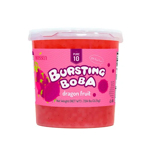 Vista 5 de Bossen Bursting Boba Pure25 relleno con un refrescante líquido afrutado que crea una explosión de sabor en tu boca. Haz en Taiwán 7.04 libras cada