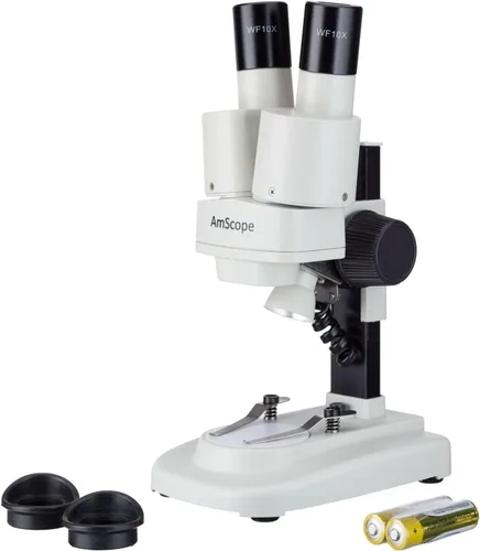 Vista 5 de AMSCOPE-KIDS SE100ZZ-LED microscopio LED estéreo portátil, con aumentos de 20 y 50