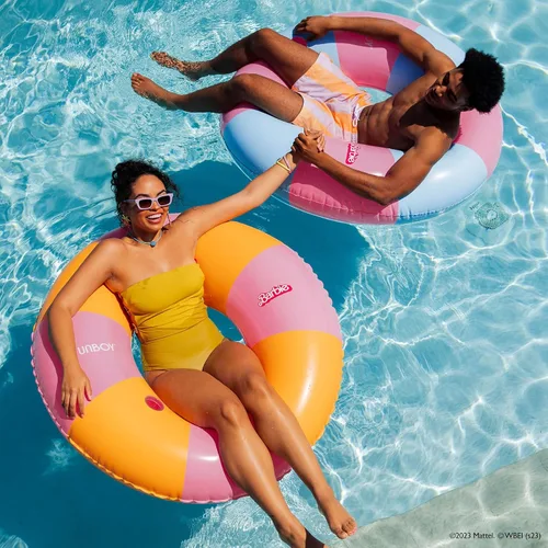 Vista 4 de FUNBOY Barbie Inflatable Pool Floats, Perfect for a Summer Pool Party and Entertainment