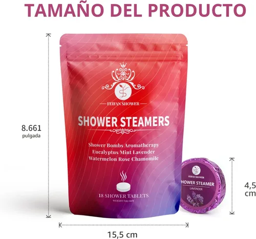Vista 8 de Vaporizadores de ducha para aromaterapia, paquete de 18 bombas de ducha Christmas Stocking Stuffers for Adults Women Teens White Elephant