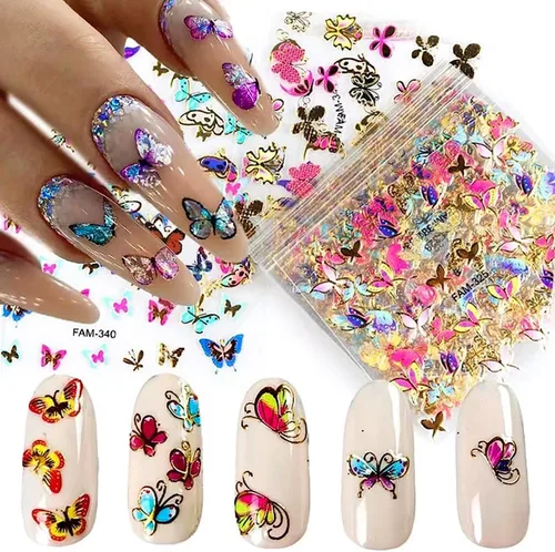 Vista 10 de 6 hojas de calcomanías de arte de uñas de animales autoadhesivas 3D, diseño de letras de gato, divertidas calcomanías de uñas para primavera