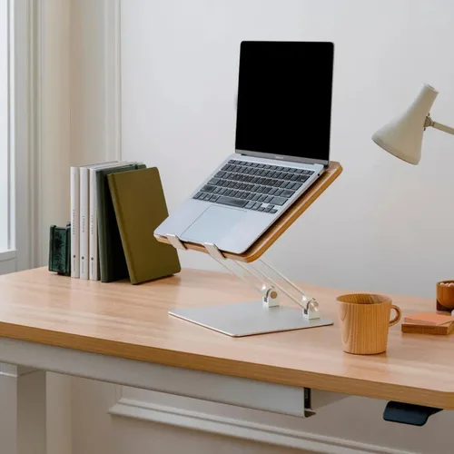 Vista 2 de Branch Soporte ajustable para portátil, elevador portátil de madera para Woodgrain