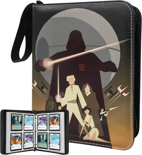 Vista 15 de Carpeta de tarjetas para tarjetas intercambiables, 16 bolsillos con 32 fundas hasta 1024 tarjetas, libro de almacenamiento de tarjetas impermeable