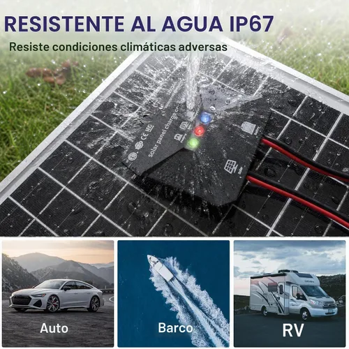 Vista 6 de Voltset 30W Kit de panel solar 12V batería solar cargador mantenimiento
