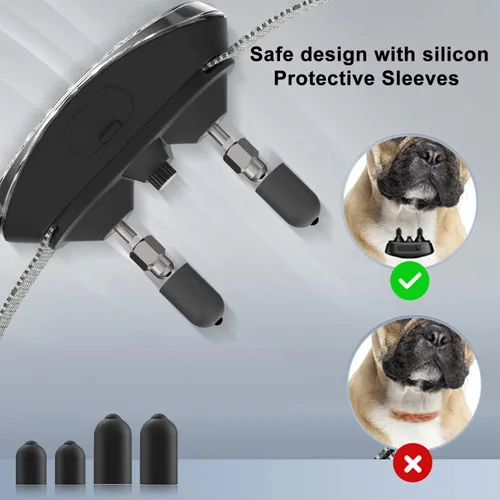Vista 6 de Collar de perro antiladridos automático inteligente resistente al agua recargable Terminador de ladridos (collar de ladrido negro)