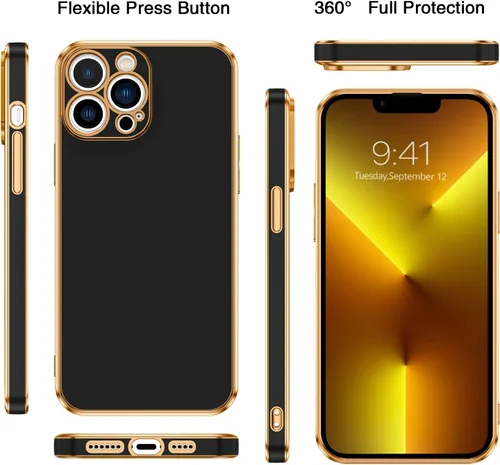 Vista 7 de BENTOBEN Funda para iPhone 13 Pro Max, delgada, suave, de lujo, galvanizada, para iPhone 13 Pro Max, para mujeres, hombres y niñas, a prueba