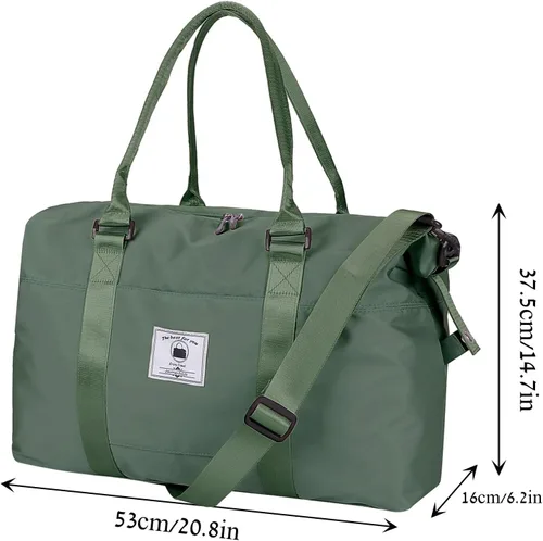 Vista 2 de Bolsas de fin de semana impermeables para mujer, grandes viajes durante la noche, bolsa de lona para entrenamiento, gimnasio, playa, natación