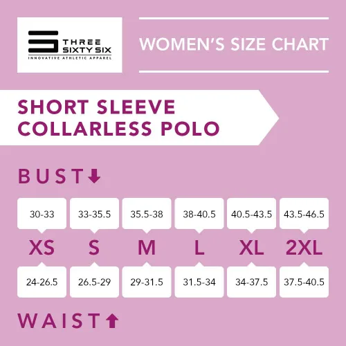 Vista 5 de Three Sixty Six Womens Collarless Golf Polo Shirt - Dry Fit, Breathable, Compression Golf Tops