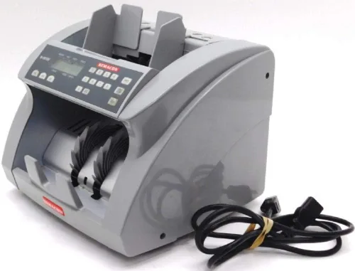 Vista 2 de S-1615V Contador de valor de moneda de grado bancario premium (UV CF), teclado de 10 dígitos, hasta 1800 billetes por minuto, procesamiento por