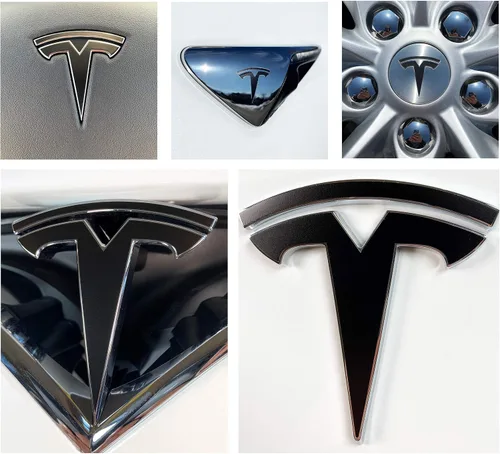 Vista 12 de Calcomanía con logotipo para Tesla Model S, Nosecone, juego de 14 piezas (verde brillante)