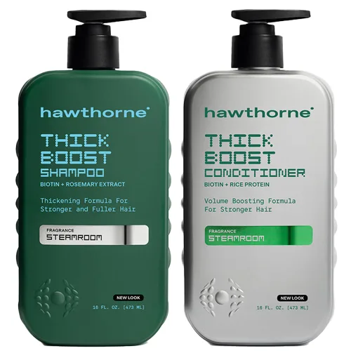 Vista 10 de Hawthorne Juego de champú y acondicionador para hombre todo el día. Champú y acondicionador sin sulfato con aceite de aguacate puro y aloe para un
