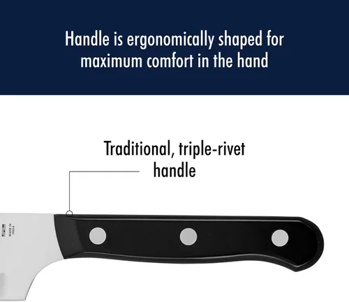 Vista 6 de HENCKELS Solution Razor-Sharp - Juego de cuchillos Santoku de 5 pulgadas, cuchillo Santoku de 7 pulgadas, diseño alemán informado por más de 100