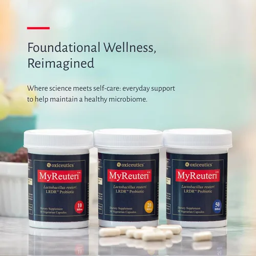 Vista 3 de Probiótico MyReuteri 10 mil millones de UFC – Fuerza Fundacional L. reuteri LRDR + FOS Prebiótico – por el Dr. William Davis – Hace un superalimento