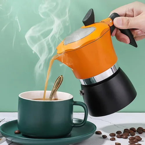 Vista 3 de CHICIRIS Cafetera espresso para estufa, olla de aluminio con parte superior de vidrio, cafetera italiana moca, capacidad de 1 taza, 5.1 fl oz/5 oz