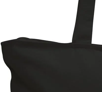 Vista 5 de (6 unidades) Juego de 6 bolsas grandes de lona pesada con cierre de cremallera (negro)
