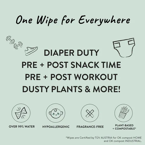 Vista 5 de The Honest Company Babe's Clean Bum - Juego de regalo, pañales y artículos esenciales para recién nacidos, 99% toallitas de agua, 60