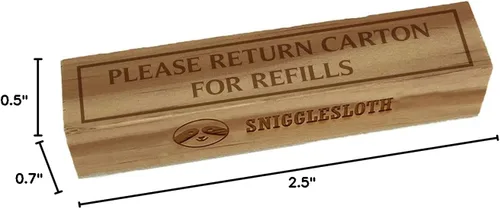 Vista 8 de Please Return - Cartón para recargas, huevos de gallina, sello de goma rectangular para sellar manualidades, 2.50 pulgadas, pequeño